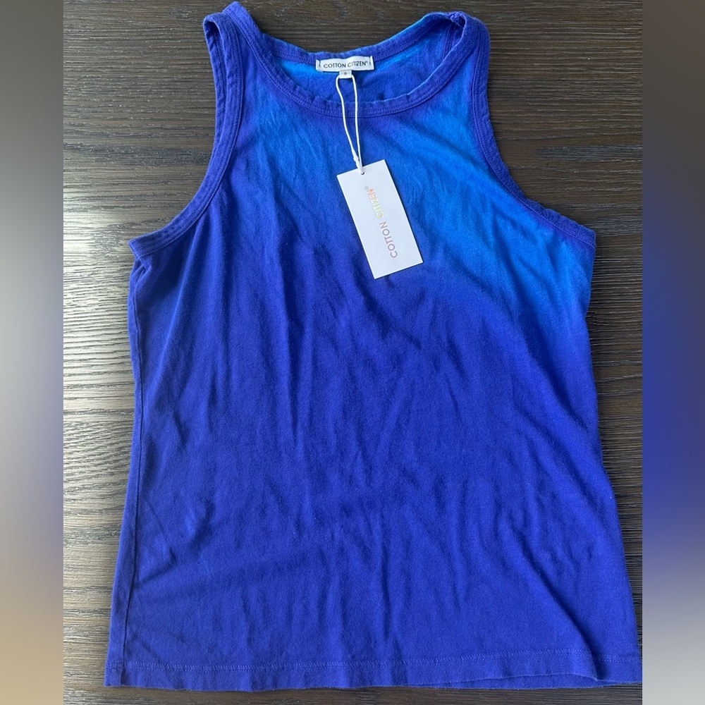 Women's Cotton Citizen Standard Tank Azure Purple Tank Top - Picture 3 of 4